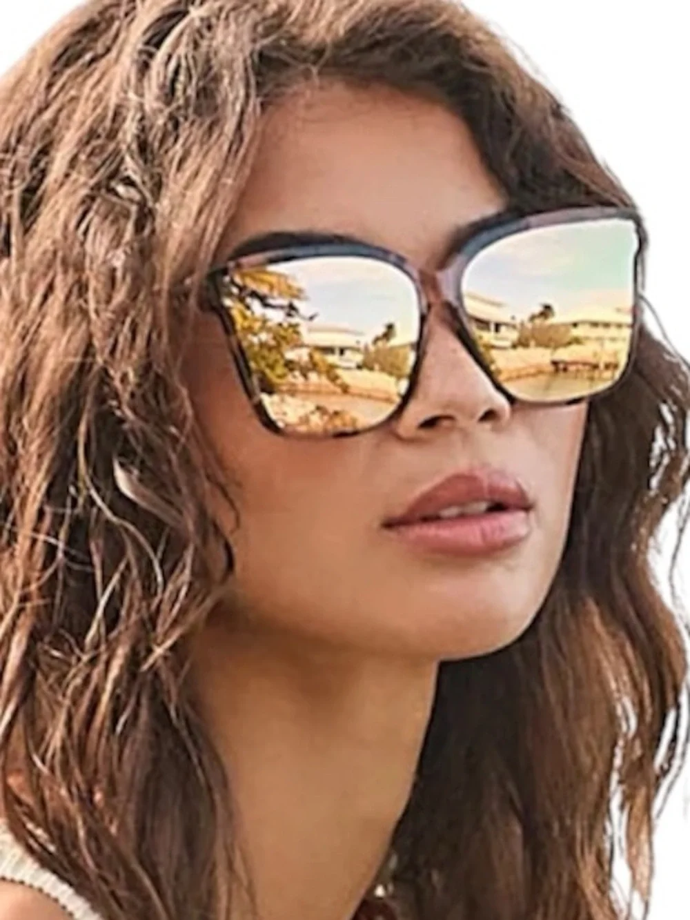 DIFF Meredith II Sunglasses Himalayan Tortoise Frame Taupe Mirror Lens NWT